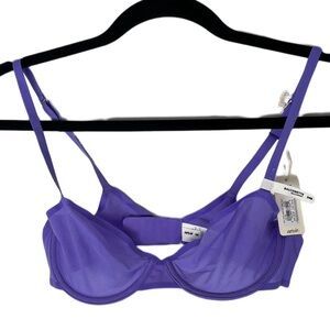 Smoothez by‎ Aerie Bra Full Coverage Unlined Underwire purple 34B